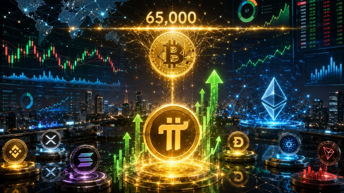 Pi Network Token Surges 15% as Bitcoin Tests $65K Resistance