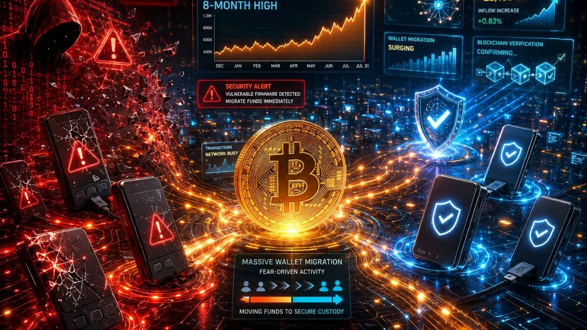 Bitcoin On-Chain Activity Hits 8-Month High as Coldcard Users Race to Migrate Wallets