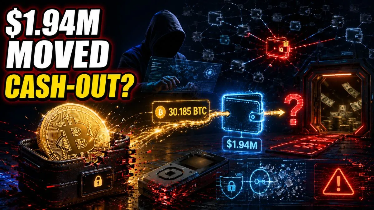 Stolen Coldcard Bitcoin Moves for the First Time — $1.94M Transfer Reignites Cash-Out Watch