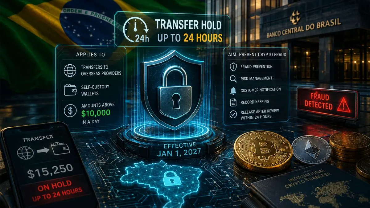 Brazil Imposes 24-Hour Crypto Transfer Holds to Combat Cross-Border Fraud